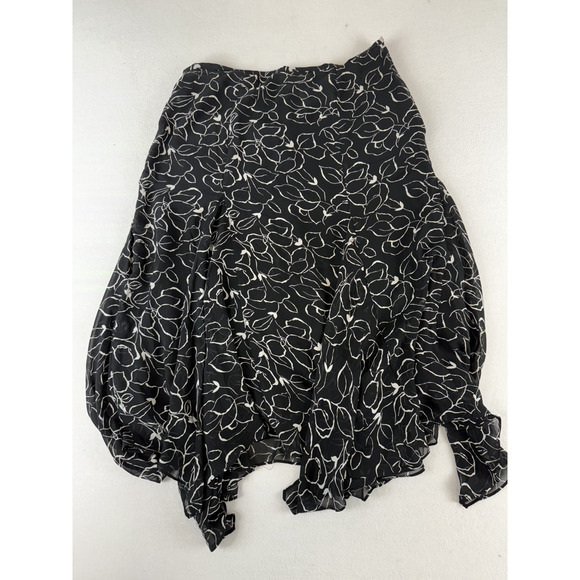 VTG Chaps 14 Skirt Flowy zip Waist Fairy Isle Asymmetrical Y2K Flowy‎ - Picture 2 of 6